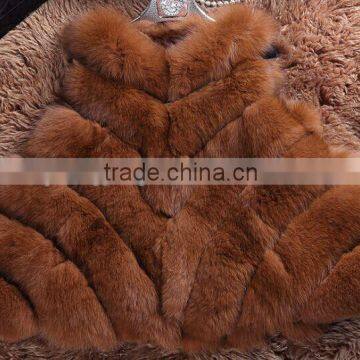 beautiful ladies' fox fur vest