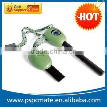 cheapest unit price plastic whistle + compass+ fire starter