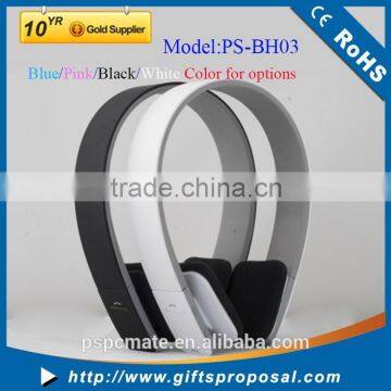 2015 Popular bluetooth Wireless Stereo Audio Bluetooth Headphone with different color for selections