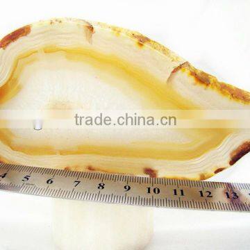 Light Yellow Color Agate Slices For Sale