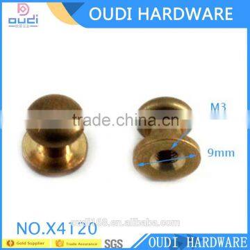 High Quality Antique Brass Ponted Studs With Screws Metal Nipple Nail photo-3