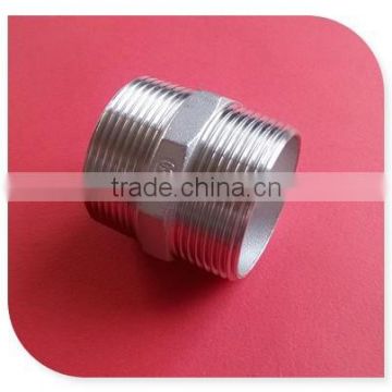 150PSI stainless steel 304 NPT hex nipple doube male nipple