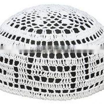 Wholesale handmade Muslim hat white contracted style