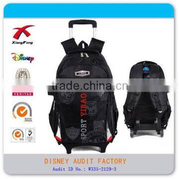 Nylon backpack with wheels