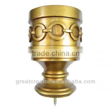 China Home Decor Gold Modern Look Curtain Rod Finials Curtain Hardwares Curtain Accessories Wholesale