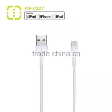 Hot sale newest For iPhone 6 round original mfi certified 8 pin walnut data cable manufactory