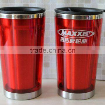 High quality 350ml double wall vaccum travel coffee mug with lid