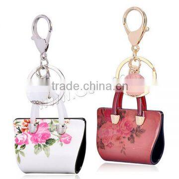 flower pattern zinc alloy customized cheap decorative metal key chains