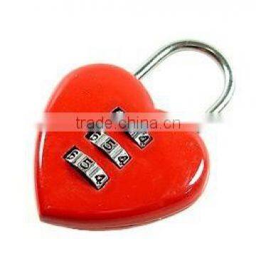Factory Direct Hot Sale 3 Letters Zinc Alloy Combination Heart Shape Padlock photo-3