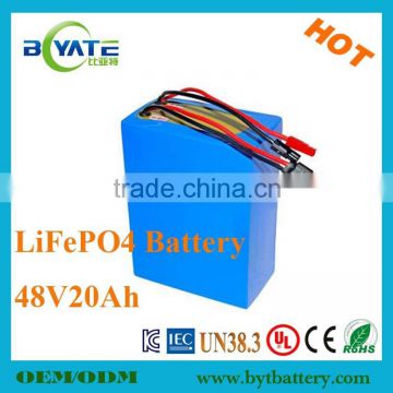 high discharging rechargeable 48v lifepo4 battery 20Ah lithium battery