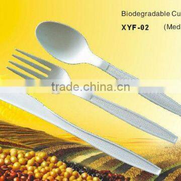 100% Biodegradable Disposable Plastic Forks, Spoons and Knives