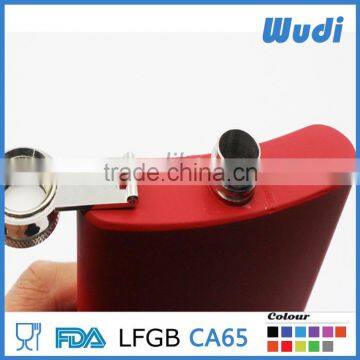 Red painting hip flask can be customized HF410