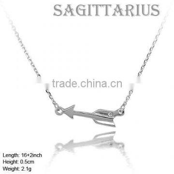 NZA-1009 Theme Jewelry Silver Necklace The Zodiac 12 Constellations Sagittarius Sign Necklace