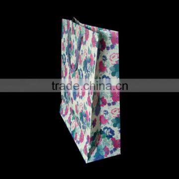 paper gift bag with flower design