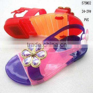 Jieyang PVC crystal jelly girls sandals would shine