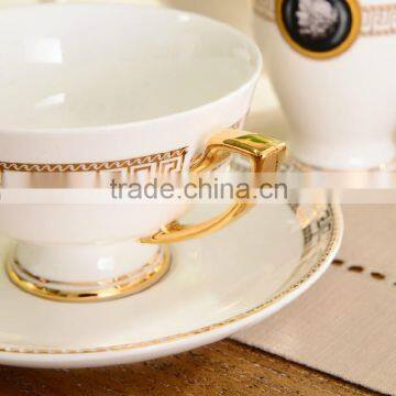 Top Class Golden Porcelain Royal Fine Bone China Turkish Coffee Set photo-3