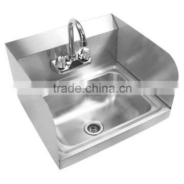 Splash Mounted Stainless Steel Commercial Hand Wash Sink for Restaurant