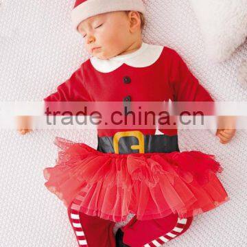 2015 children Chrismas long sleeves romper for baby girl and boy