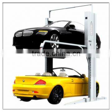 China hydraulic 2 floor home Garage parking lift automatic double deck parking stacker two post