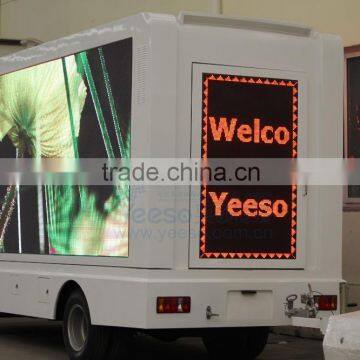 Mobile billboard truck with mounted LED screen: YES-V6