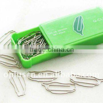 TAIWAN SHAPED PAPER CLIP, NICKEL PLATED