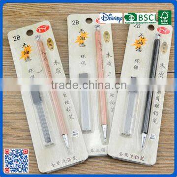 high quality natural wooden body 2mm mechanical pencils