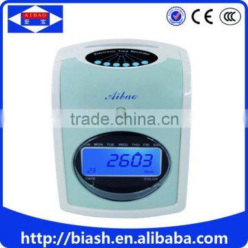 electronic punch card time recording attendance machine