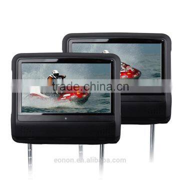 EONON L0278 9" HD Detachable Car Headrest Monitor with Built in DVD (Black Color)