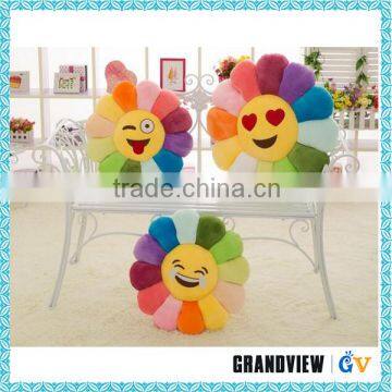 Hot Sale Flower Pillow , Custom Plush Emoji Pillows For Office Chair