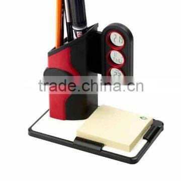 Plastic Pen Holder /pen stander with alarm clock