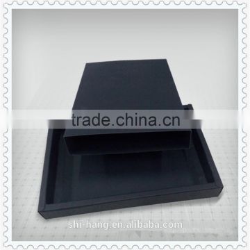 Quality black kraft drawer match sleeve type boxes packaging for free sample