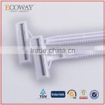 XCERA white straight shaving razor plastic double edge blades safety razor