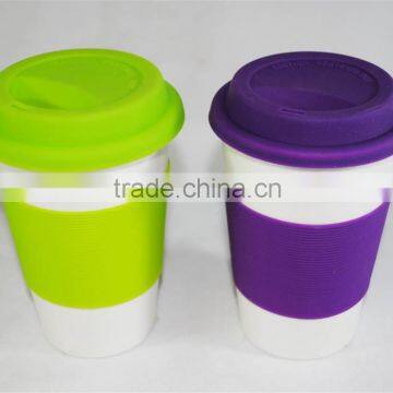 Ceramic Mug with Silicone Grip Handle