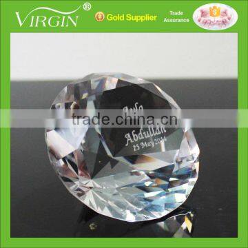 Wholesale decorative crystal glass diamonds with custom logo for wedding decoration