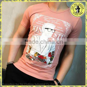 Wholesale mens t-shirt round neck cotton short-sleeved T-shirt mercerized cotton digital printing t-shirts