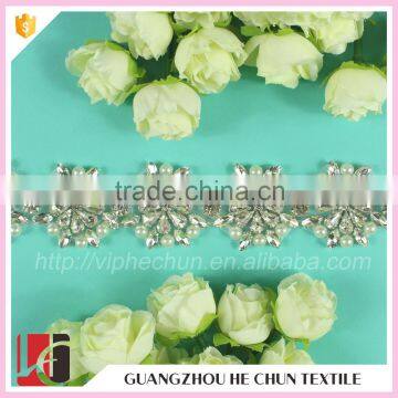 HC-3-1 Hechun Crystal Flower Decorative Bridal Sash Beaded Trim