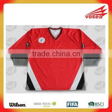 100% Polyester High Quality 2015 New Plain Fashion Classic Hockey Jersey