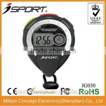 2014 New design hot selling Big display Cheap Digital coach lcd stopwatch JG030