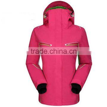 Custom High Quality Lady Pink Snow Jacket