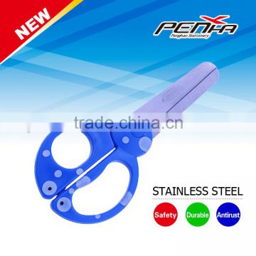 Wholesales student cutting beauty scissor and children plastic safety scissors