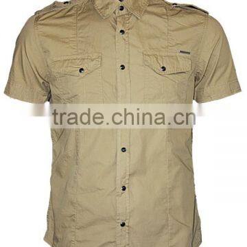 100% organic cotton short sleeve mens fashion dress shirts