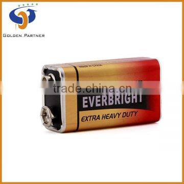 hot selling zinc carbon 9v 6f22 super heavy duty battery