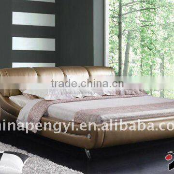 High leather bed with crystals PY-868 I