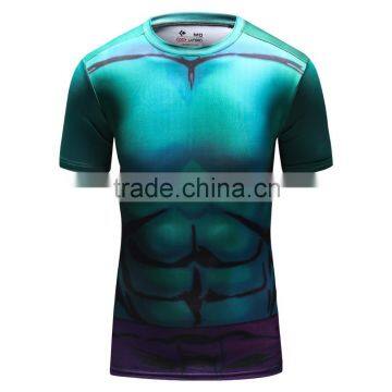 Wholesale running singlet Marvel superheroe compression shirt men costume gym sport fitness magneto shirt