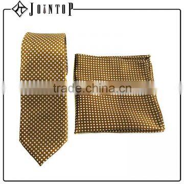 cheap polyester funny gold slim nice tie for sale