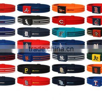 New custom MLB baseball team silicone bracelet jewelry