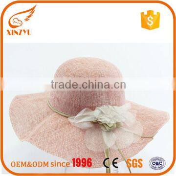 Fashion handmade light pink plain dyed raffia girls doll fedora straw hats                        
                                                                                Supplier's Choice