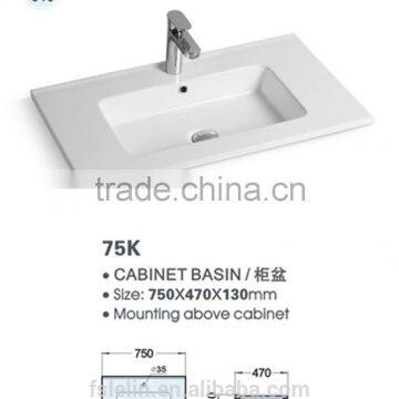 Ceramic cabinet basin small size vanities top bathroom basin of LT-010