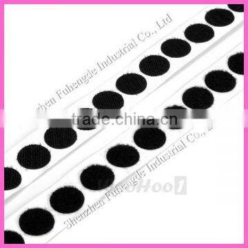 Die cut 13mm 1/2'' hook and loop self adhesive dots tape