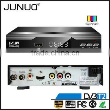 JUNUO Shenzhen Manufacture OEM Quality FTA HD Mpeg4 Digital Terrestrial tv Decoder Set Top Box Dvb-t2 Columbia photo-2